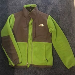 Barely worn green North Face jacket